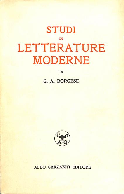 Studi di letterature moderne - copertina