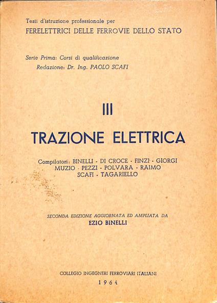 Trazione elettrica III - Vittorio Finzi - copertina