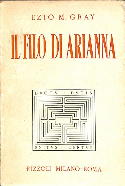 Il filo di Arianna - copertina