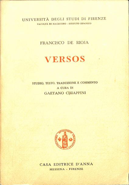 Versos - copertina