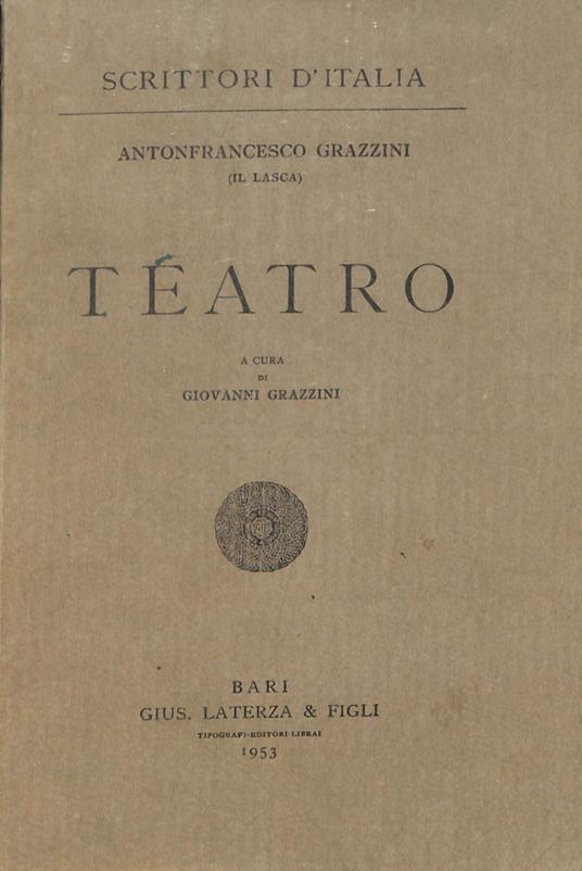 Teatro - Giovanni Grazzini - copertina