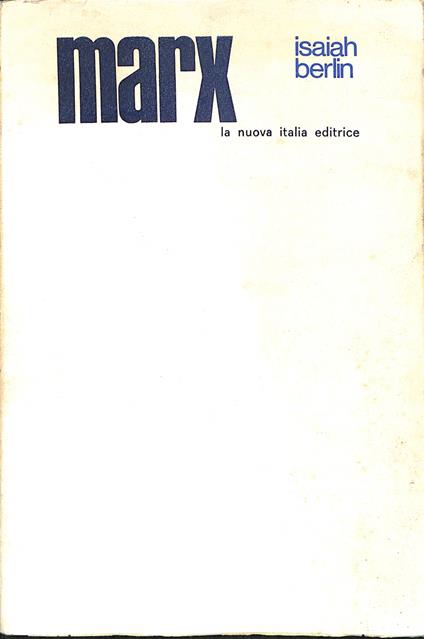 Karl Marx - Isaiah Berlin - copertina