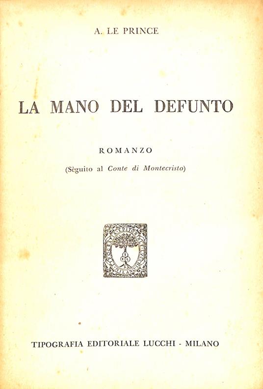 La mano del defunto - copertina