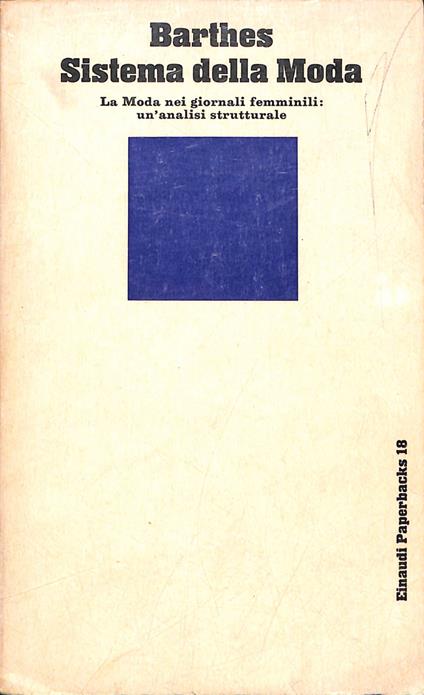 Sistema della moda - copertina