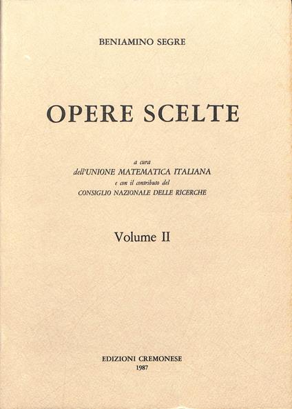 Opere scelte, Volume II - copertina