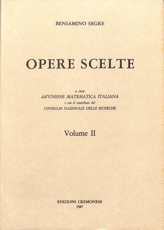 Opere scelte, Volume II - copertina