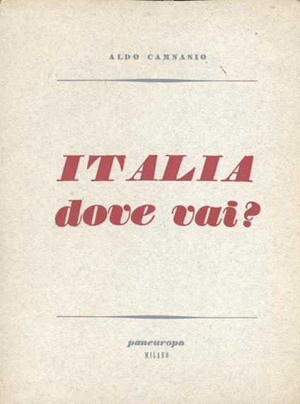 Italia dove vai? - copertina