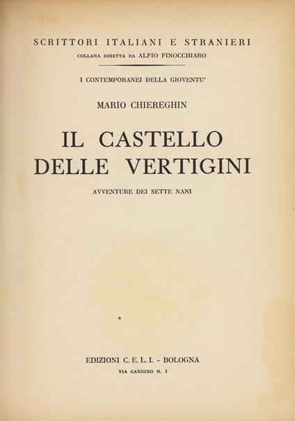 Il castello delle vertigini : avventure dei sette nani - copertina