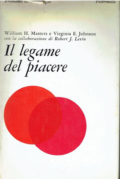 X 1316 LIBRO IL LEGAME DEL PIACERE DI WILLIAM H. MASTERS e VIRGINIA E. JOHNSO.. - copertina
