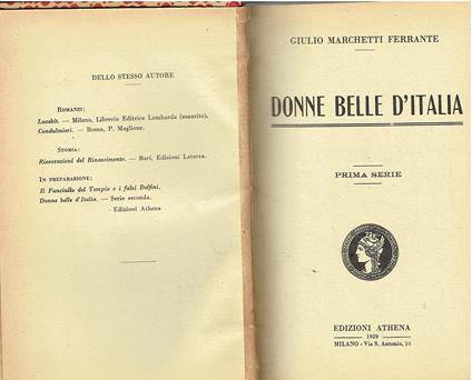 Donne belle d'Italia - copertina