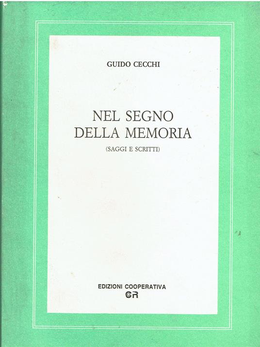 Nel segno della memoria - copertina