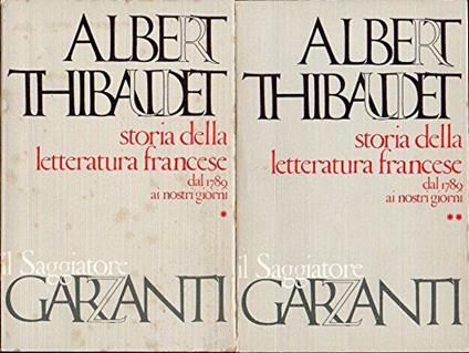 storia della letteratura francese dal 1789 ai giorni nostri 2vol - copertina