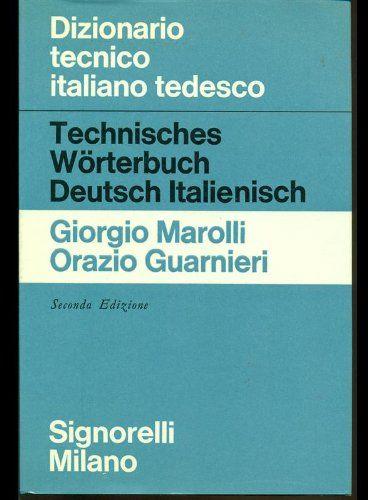 Dizionario tecnico italiano tedesco - copertina