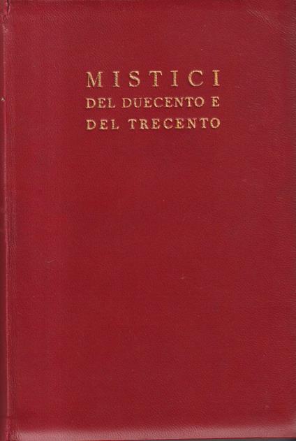 Mistici. Del duecento e del trecento - copertina