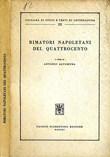 Rimatori Napoletani Del Quattrocento - Antonio Altamura - copertina