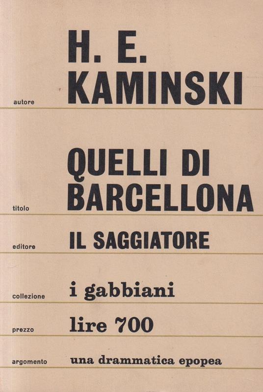 Quelli di Barcellona - copertina