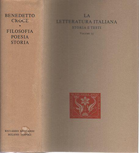 Filosofia Poesia Storia - copertina