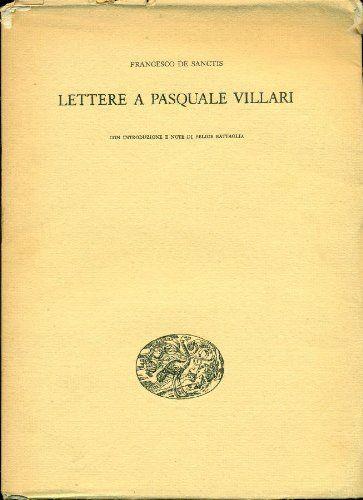 Lettere a Pasquale Villari - copertina