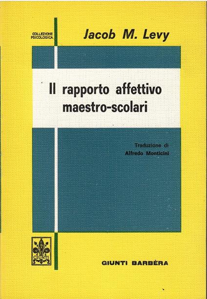 rapporto affettivo maestro scolari - copertina