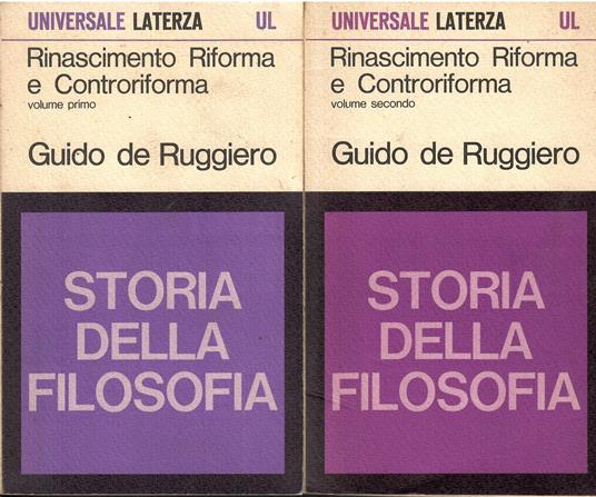 De Ruggiero G. - RINASCIMENTO, RIFORMA E CONTRORIFORMA - copertina