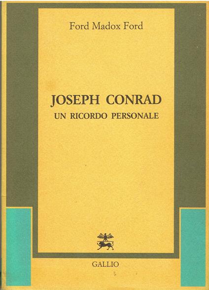 Joseph Conrad. Un Ricordo Personale - copertina