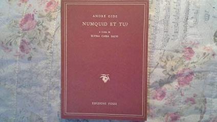 Numquid et tu? - copertina
