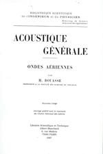 Acoustique générale: Ondes aériennes