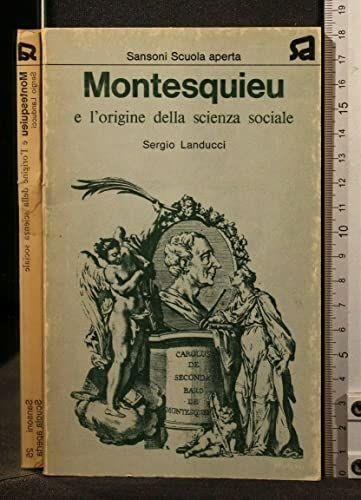Montesquieu e l'origine della scienza sociale - copertina