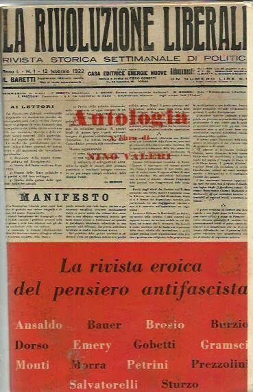 Antologia della rivoluzione liberale - copertina