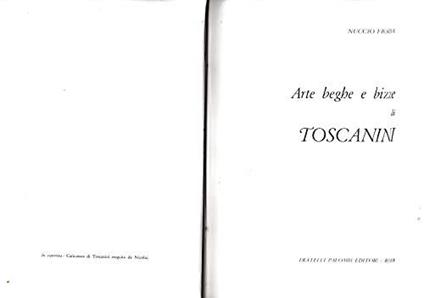 Arte, beghe e bizze di Toscanini - copertina