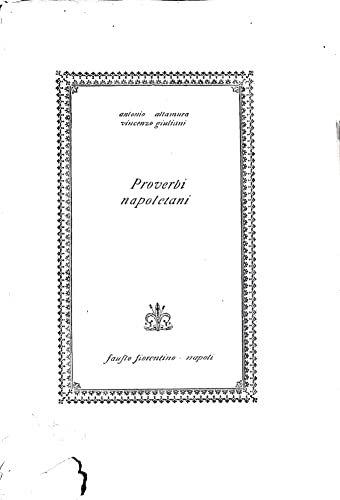 PROVERBI NAPOLETANI 1966 - copertina