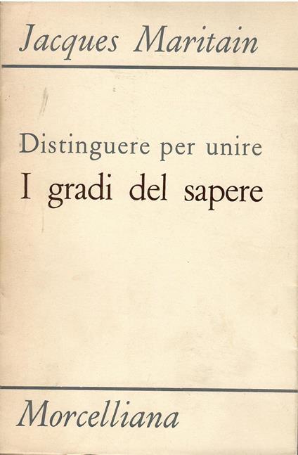 Distinguere per unire: i gradi del sapere - copertina