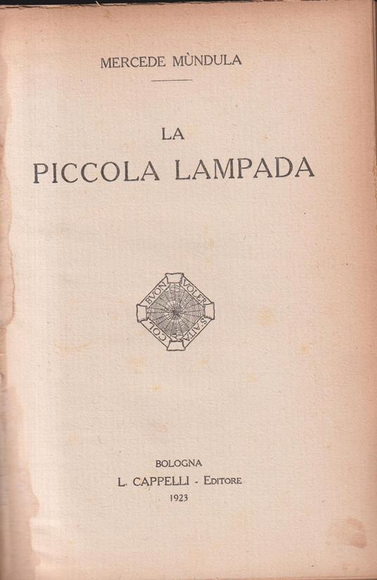 La piccola lampada - Mercede Mundula - copertina