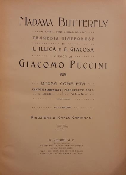 Madama Butterfly - Giovanni Boccaccio - copertina