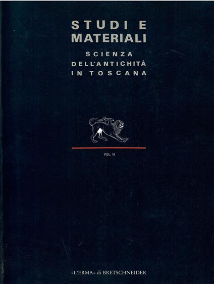 Studi e Materiali-Scienza dell'Antichità in Toscana. Vol VI - Giovanni Boccaccio - copertina