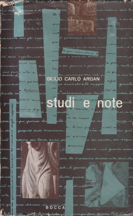 Studi e note - Giulio Carlo Argan - copertina