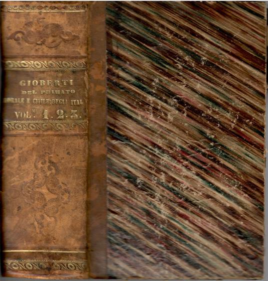 Del primato morale e civile degli italiani. 3 tomi - Vincenzo Gioberti - copertina