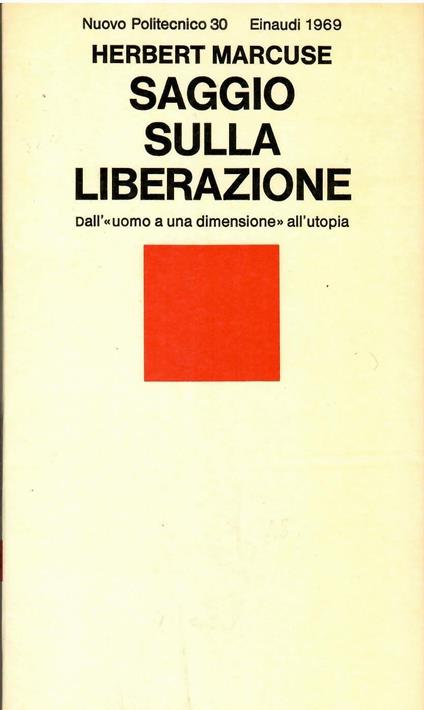 Saggio sulla liberazione - Herbert Marcuse - copertina