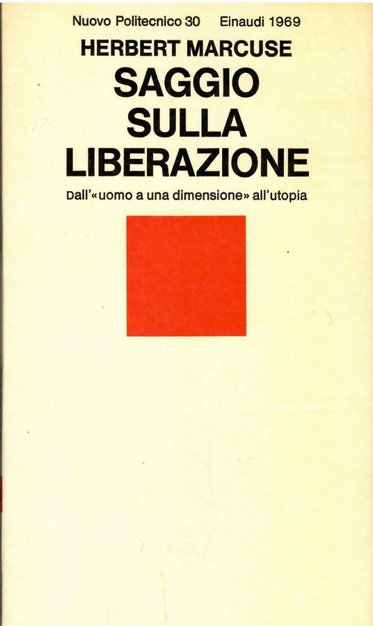 Saggio sulla liberazione - Herbert Marcuse - copertina