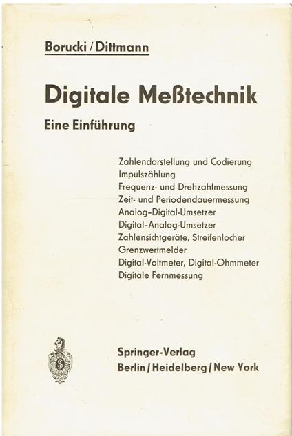 Digitale Meßtechnik: Eine Einführung - copertina