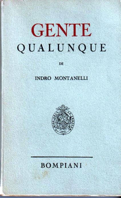 Gente qualunque - Indro Montanelli - copertina
