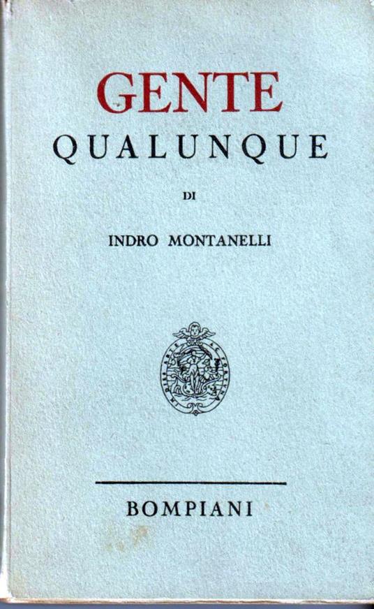 Gente qualunque - Indro Montanelli - copertina