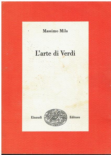 L' arte di Verdi - Massimo Mila - copertina