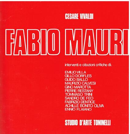 Fabio Mauri - Cesare Vivaldi - copertina