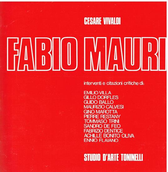Fabio Mauri - Cesare Vivaldi - copertina