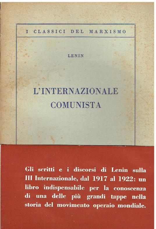 L' Internazionale Comunista - Lenin - copertina