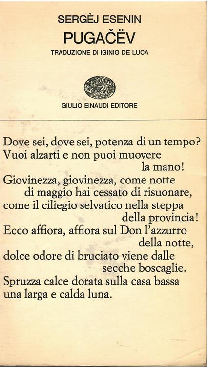 Pugacev - Sergej Esenin - copertina