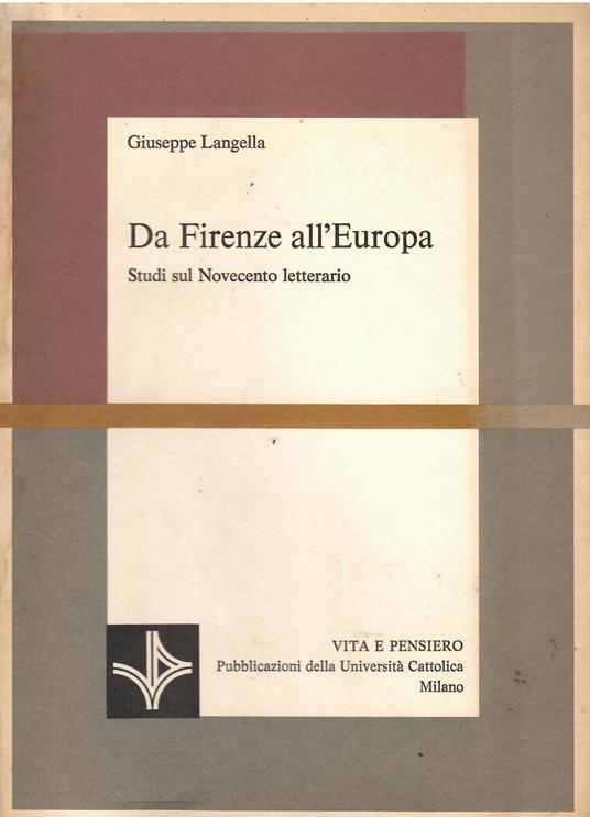 Da Firenze all'Europa - copertina