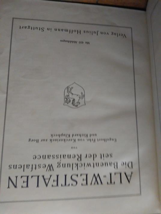 Alt-Westfalen. Die Bauentwicklung Westfalens seit der Renaissance - copertina