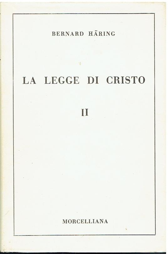 La legge di Cristo Libro secondo Morale speciale - copertina